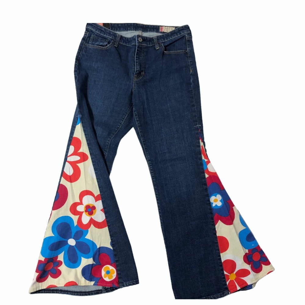 Upcycled Gap bell bottom high waisted jeans size 12